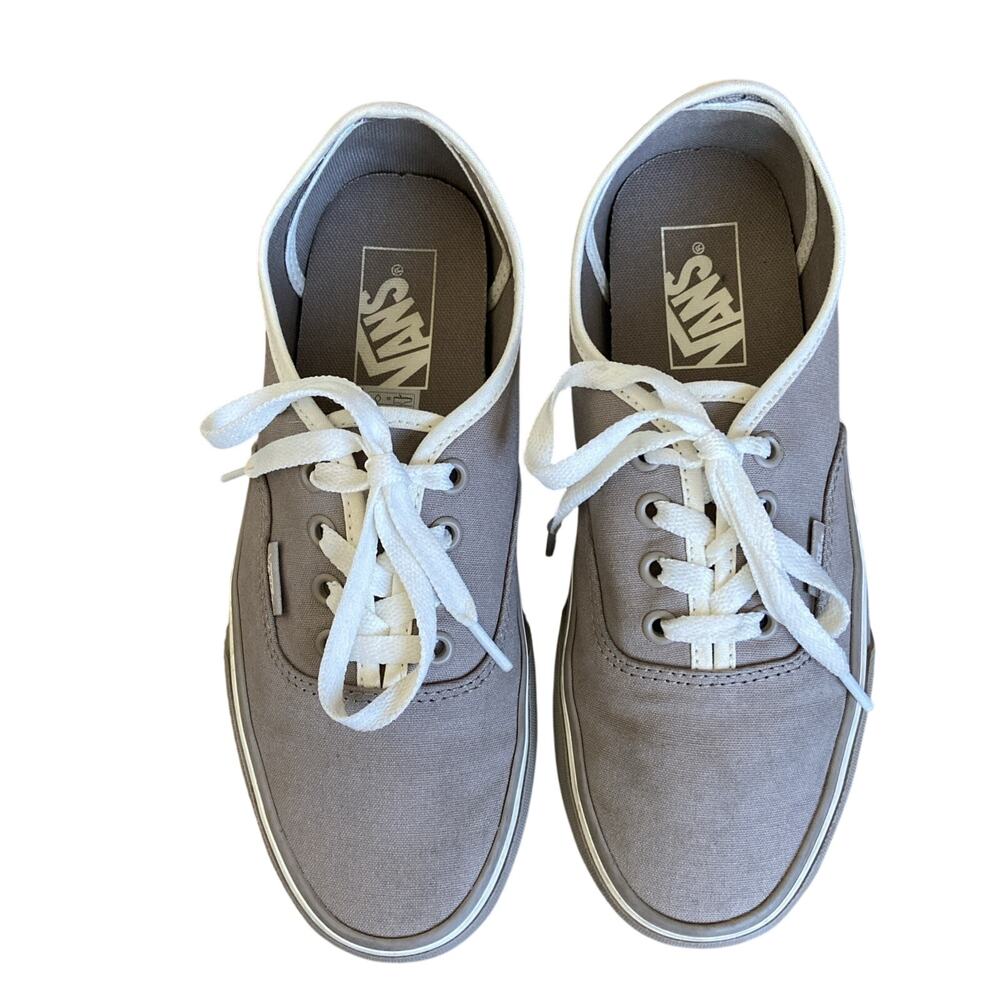 Vans Authentic Classic Canvas Sneaker Sz 7W 5.5M Pewter